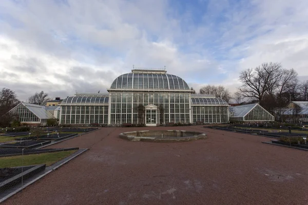 ヘルシンキ フィンランド 2017 ヘルシンキ植物園と冬の日パーム ハウス — ストック写真