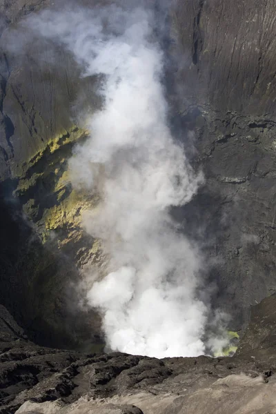 Bromo Wewnątrz Krateru Widok Indonezji — Zdjęcie stockowe