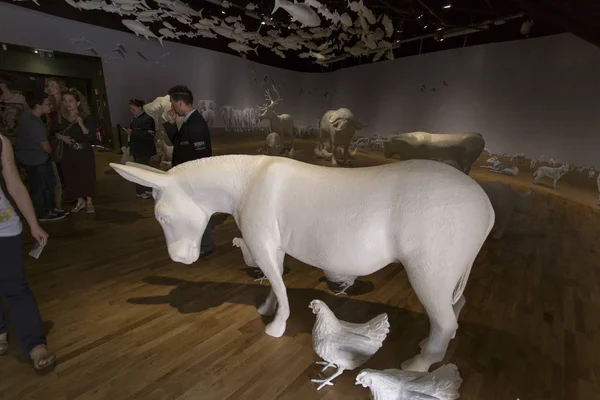 Milán Italia Mayo Instalación Dentro Del Pabellón Zero Expo Exposición — Foto de Stock