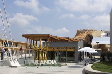 Milan, İtalya - 30 Mayıs: Tayland pavilion giriş Expo, evrensel Fuar temalı gıda 30 Mayıs 2015 Milano