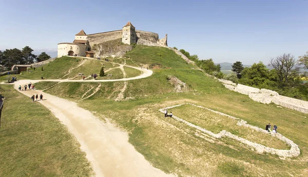 Rasnov Roumanie Avril 2018 Forteresse Rasnov Par Une Belle Journée — Photo