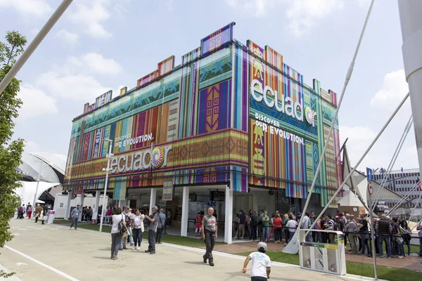 Instalace Ekvádor pavilonu na Expo, o světové výstavě — Stock fotografie
