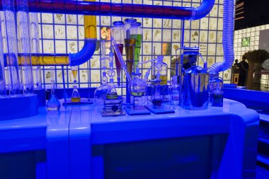 Milan, İtalya - 30 Mayıs: Expo, evrensel Fuar temalı gıda 30 Mayıs 2015 Milano, Rusya pavilion iç