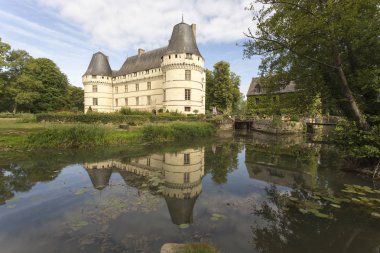 Loire valley, Fransa - 11 Ağustos 2016: chateau de l'Islette, Fransa. Bu Rönesans kale Loire vadisinde yer alır.