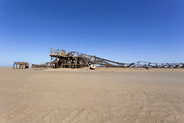 Oude Olie Boor Tuig Woestijn Van Namibië — Stockfoto