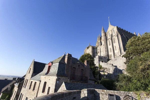 Mont Saint Michel Francia Agosto 2016 Fortaleza Mont Saint Michel —  Fotos de Stock