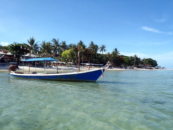 Самуи Таиланд Апреля 2013 Года Пляж Лодка Самуи Koh Samui — стоковое фото