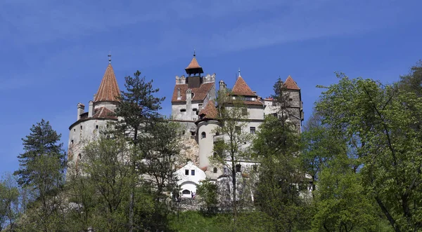 ルーマニア トランシルヴァニア地方の有名な城をふすまのビュー — ストック写真