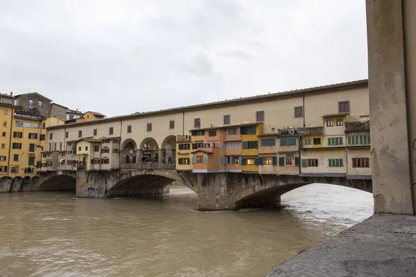 Firenze Italie Février 2018 Ponte Vecchio Vieux Pont Florence — Photo