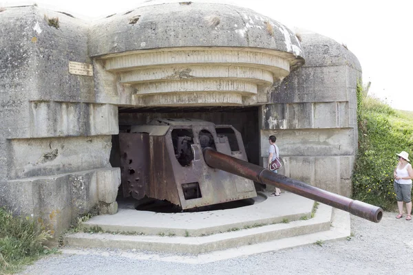 Longues Sur Mer Francia Agosto 2018 Batteria Difesa Della Guerra — Foto Stock