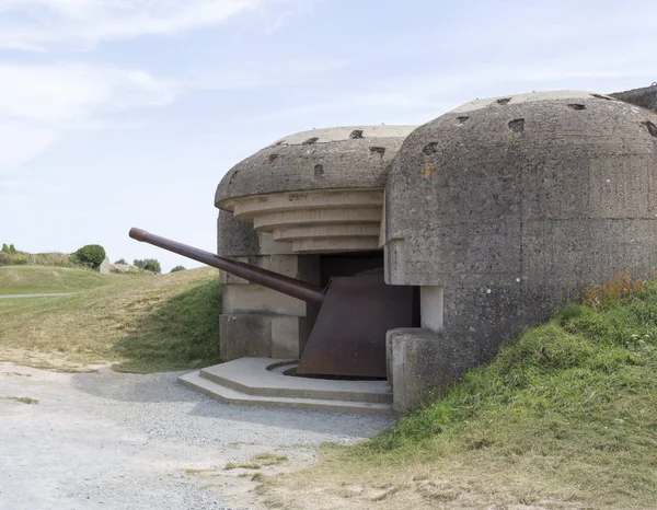 Longues Sur Mer Fransa Ağustos 2018 Dünya Savaşı Savunma Bataryası — Stok fotoğraf