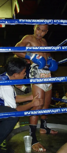 Самуи Таиланд Апреля 2013 Года Бокс Ринг Боя — стоковое фото
