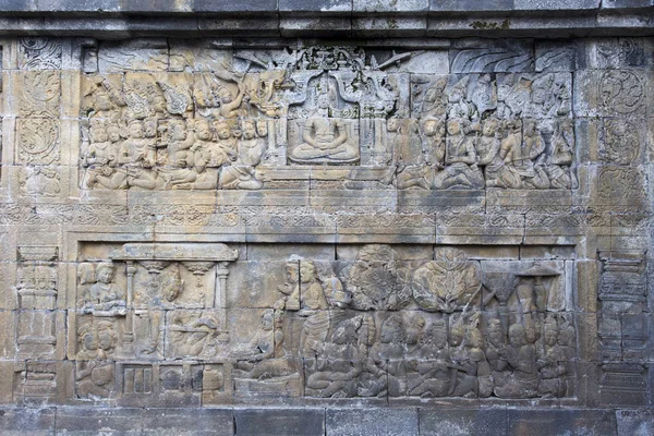 Λεπτομέρειες Του Borobudur Ναό Στην Ιάβα — Φωτογραφία Αρχείου
