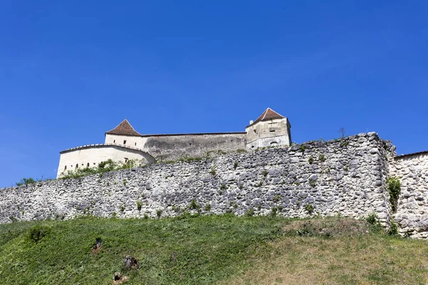 Fortaleza Rasnov Dia Ensolarado Primavera Romênia — Fotografia de Stock