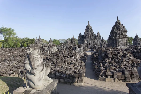 Yogyakarta Indonesia August 2017 Tourists Visiting Prambanan Temple Yogyakarta — Stock Photo, Image