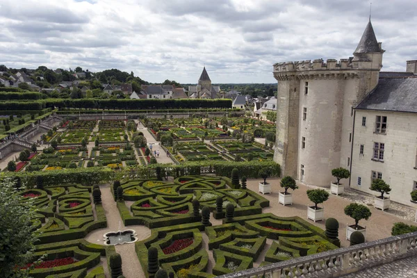 Villandry Franciaország 2016 Augusztus Chateau Villandry Egy Kastély Palota Található — Stock Fotó