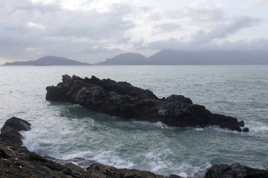 Tellaro, İtalya'dan kış aylarında deniz görünümü