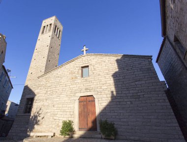 Aggius, Sardinya 'nın merkezindeki kilise.