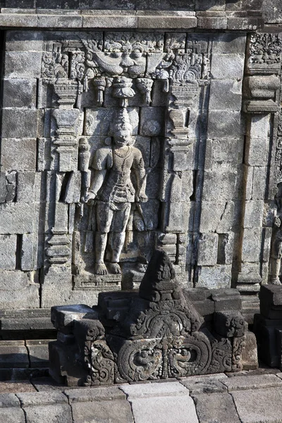Templo Borobudur Esculpiu Detalhes Pedra Indonésia — Fotografia de Stock