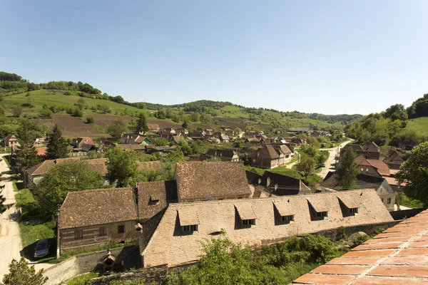 Biertan stad i Transsylvanien — Stockfoto