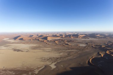 helicopter view of sossusvlei area clipart