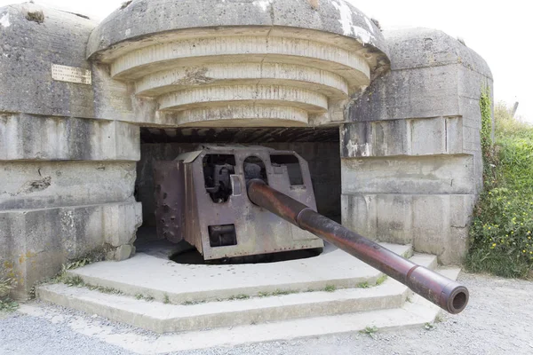 Világháború védelmi akkumulátor a heverővel sur Mer — Stock Fotó
