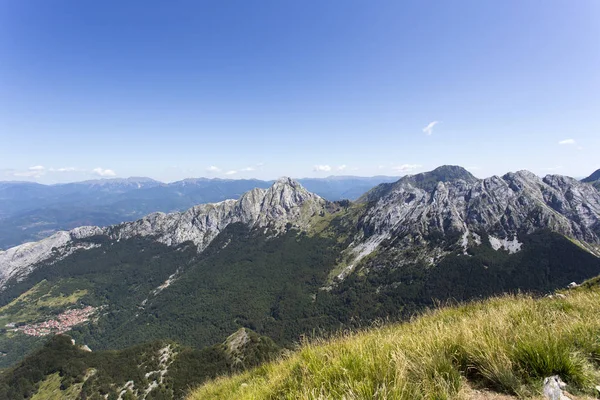 Pohled z Monte Sagro, Apuan Alpy — Stock fotografie