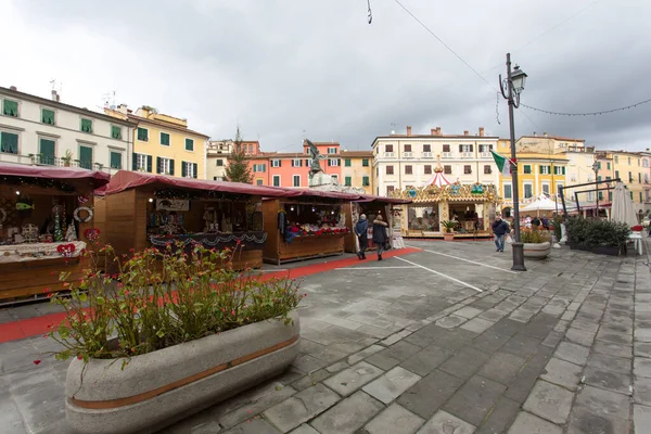 Sarzana Italien Dezember 2018 Weihnachtsmarkt Zentrum Von Sarzana Italien — Stockfoto