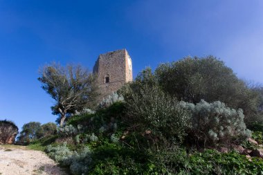 Casteldoria, İtalya - 31 Aralık 2018: Sardunya 'daki Casteldoria kalesi