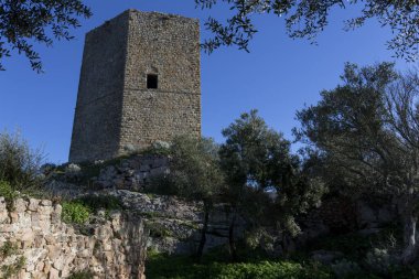 Casteldoria, İtalya - 31 Aralık 2018: Sardunya 'daki Casteldoria kalesi