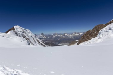 Yazın Monte Rosa 'dan Alpler görünümü