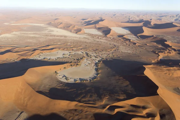 Het Sossusvlei Woestijn Helikopter Uitzicht Namibië — Stockfoto