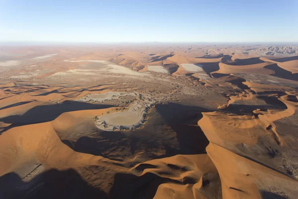 Het Sossusvlei Woestijn Helikopter Uitzicht Namibië — Stockfoto