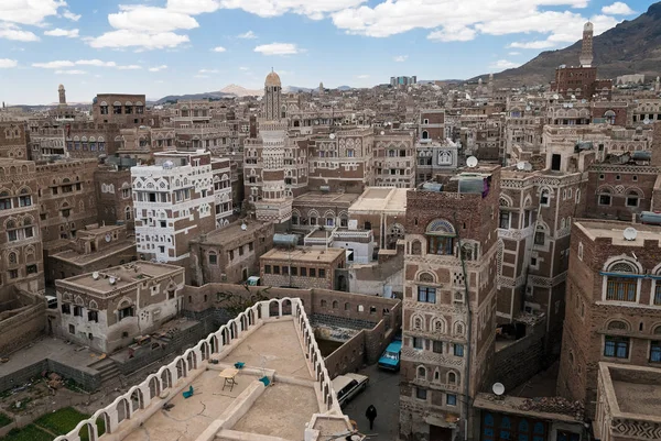 Multi Storey Traditional Buildings Made Stone Sanaa Yemen — Stock Photo, Image