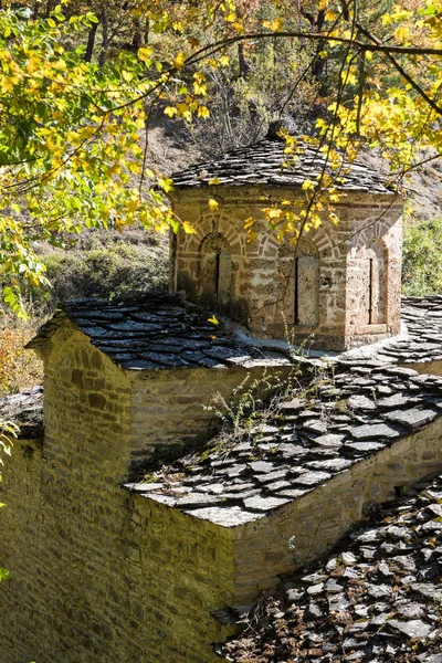 Église Monastère Historique Agios Zacharias Sur Mont Grammos Grèce — Photo