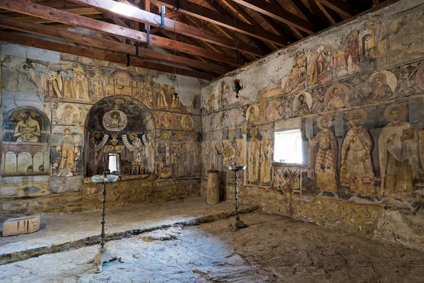 Vista Del Interior Del Dedicado Virgen María Monasterio Histórico Panagia —  Fotos de Stock