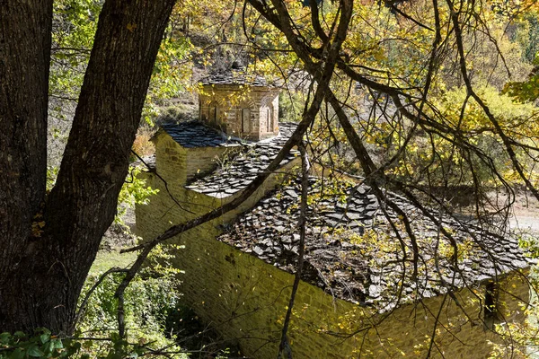 Die Kirche Des Historischen Klosters Agios Zacharias Auf Grammos Griechenland — Stockfoto