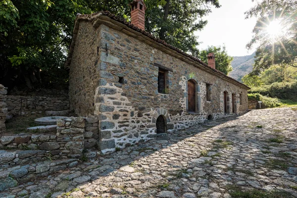 Molino Agua Tradicional Restaurado Aldea Agios Germanos Los Lagos Prespes — Foto de Stock