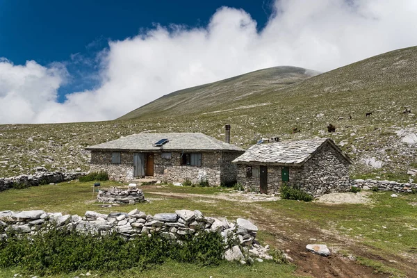 View Christakis Refuge Hut Mount Olympus Highest Mountain Greece — Stock Photo, Image