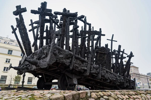 View Monument Fallen Murdered East Monument Commemorating Victims Soviet Invasion — Stock Photo, Image