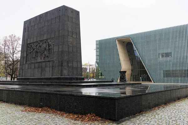 Pohled Památník Hrdinů Ghetta Polin Muzeum Muzeum Historie Polských Židů — Stock fotografie