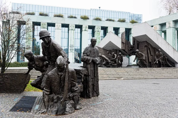 Vista Del Monumento Levantamiento Varsovia Monumento Dedicado Levantamiento Varsovia 1944 —  Fotos de Stock