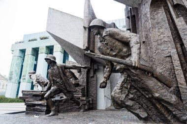 Varşova Ayaklanması anıtın üzerinde 22 Ekim 2017 yılında Varşova, Polonya Varşova ayaklanması için 1944, adanmış bir anıt bir parçası