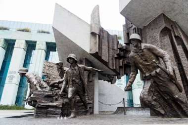 Varşova Ayaklanması anıtın üzerinde 22 Ekim 2017 yılında Varşova, Polonya Varşova ayaklanması için 1944, adanmış bir anıt bir parçası