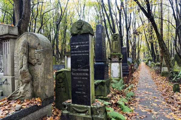 Yahudi Mezarlığında Avrupa Ekim 2017 Yılında Varşova Polonya Nın Büyük — Stok fotoğraf