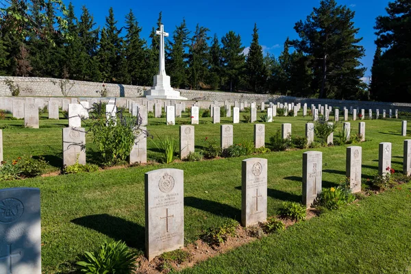 Parte Cemitério Militar Primeira Guerra Mundial Império Britânico Aldeia Exochi — Fotografia de Stock
