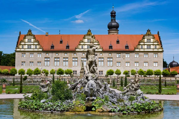 Widok Pałacu Weikersheim Xii Wieku Schloss Weikersheim Pałac Weikersheim Baden — Zdjęcie stockowe