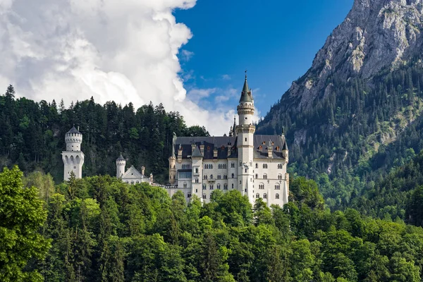 Uitzicht Het Kasteel Neuschwanstein Beieren Duitsland — Stockfoto