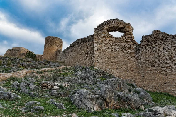Kale Larisa Peloponnese Yunanistan Argos Şehir Antik Ortaçağ Akropolisi Parçası — Stok fotoğraf