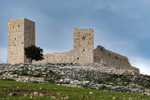 Utsikt Över Det Historiska Slottet Agionori Peloponnesos Grekland — Stockfoto